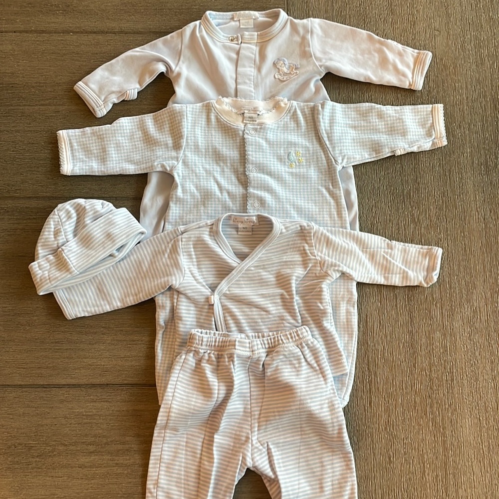3 Kissy Kissy Newborn Boys Onesies and Set